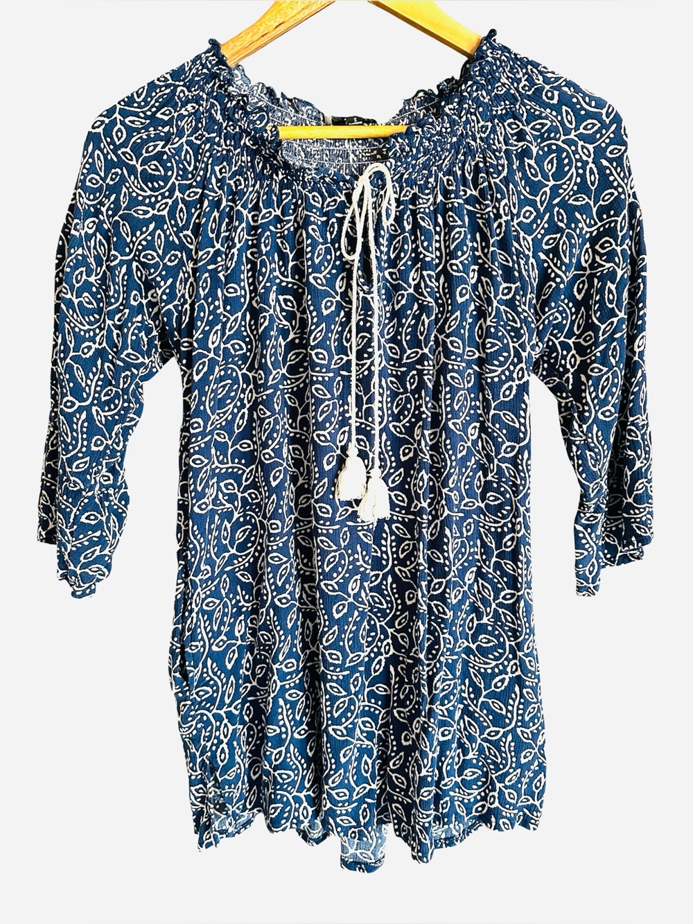 J. Valdi Blue and White Top